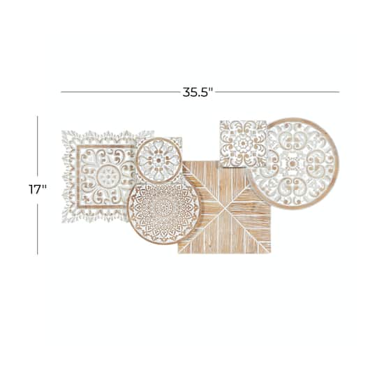 Brown Wood Farmhouse Wall Decor 17" x 36" x 2"